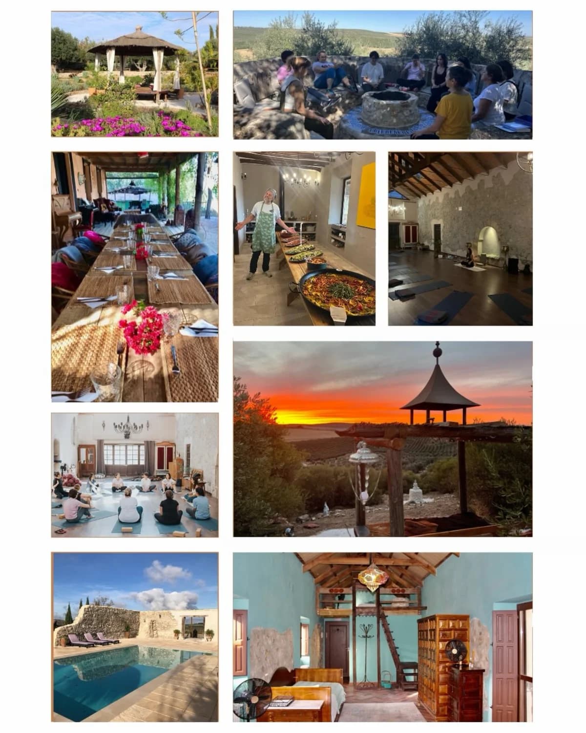 Cortijo de San José — collage de instalaciones