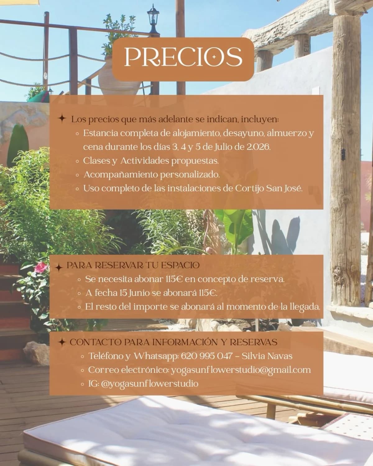 Cortijo de San José — terraza al aire libre
